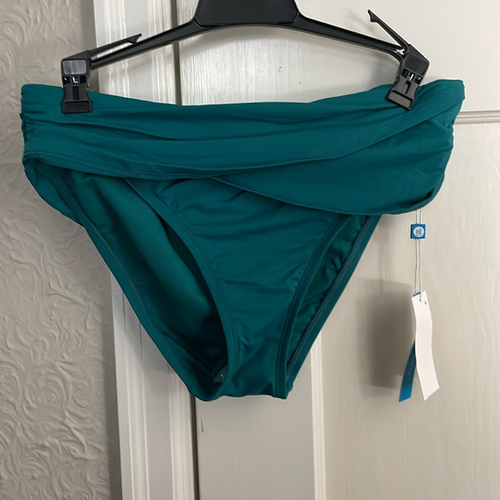NWT Bleu By Rod Beattie Kore Sarong Hipsyer Bikini Bottom Blue 8 - Picture 2 of 4